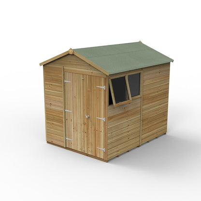 Forest Timberdale 6x8 Apex Shed - Double Door - 2 Windows - 1 Opening - JJ Building Materials