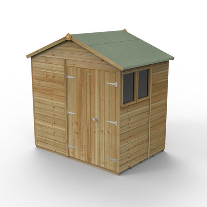 Forest Timberdale 7x5 Apex Shed - Double Door - 2 Windows - 1 Opening - JJ Building Materials