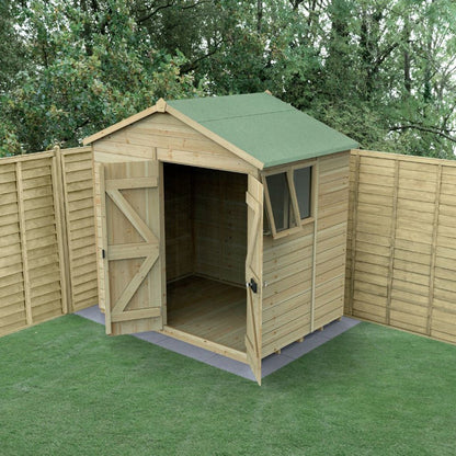 Forest Timberdale 7x5 Apex Shed - Double Door - 2 Windows - 1 Opening - JJ Building Materials