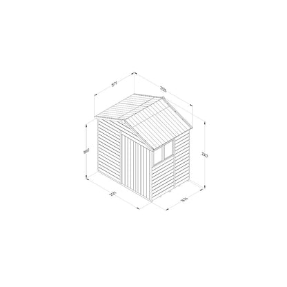 Forest Timberdale 7x5 Apex Shed - Double Door - 2 Windows - 2 Opening - JJ Building Materials