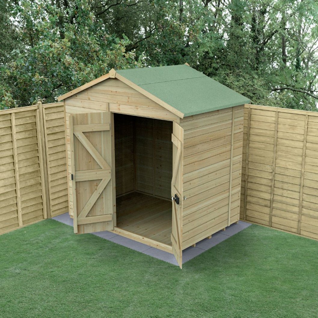 Forest Timberdale 7x5 Apex Shed - Double Door - No Windows - JJ Building Materials