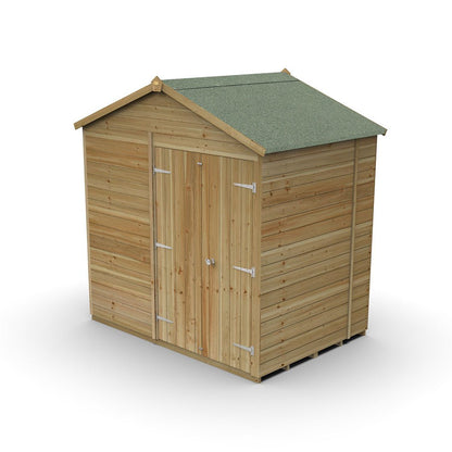 Forest Timberdale 7x5 Apex Shed - Double Door - No Windows - JJ Building Materials