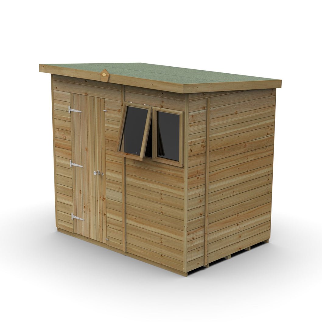 Forest Timberdale 7x5 Pent Shed - 2 Window - 1 Opening - JJ Building Materials