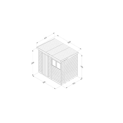 Forest Timberdale 7x5 Pent Shed - 2 Window - 1 Opening - JJ Building Materials
