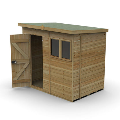 Forest Timberdale 7x5 Pent Shed - 2 Window - 1 Opening - JJ Building Materials