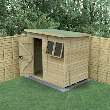 Forest Timberdale 7x5 Pent Shed - 2 Window - 2 Opening - JJ Building Materials