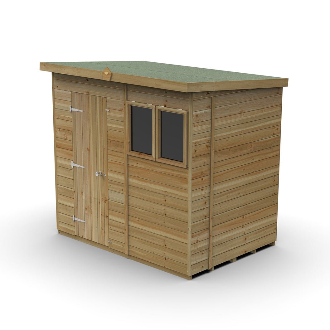 Forest Timberdale 7x5 Pent Shed - 2 Window - 2 Opening - JJ Building Materials