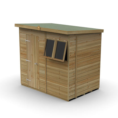 Forest Timberdale 7x5 Pent Shed - 2 Window - 2 Opening - JJ Building Materials