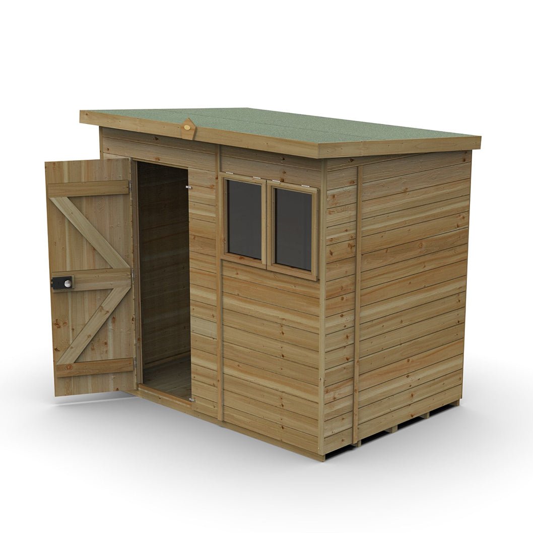 Forest Timberdale 7x5 Pent Shed - 2 Window - 2 Opening - JJ Building Materials