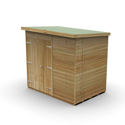 Forest Timberdale 7x5 Pent Shed - Double Door - No Windows - JJ Building Materials