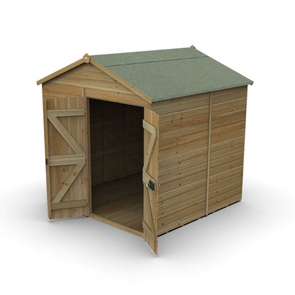 Forest Timberdale 7x7 Apex Shed - Double Door - No Windows - JJ Building Materials