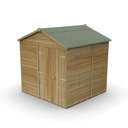 Forest Timberdale 7x7 Apex Shed - Double Door - No Windows - JJ Building Materials