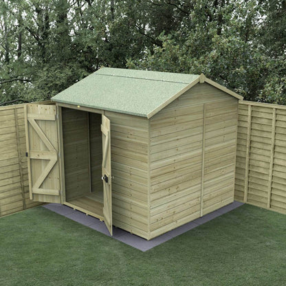Forest Timberdale 7x7 Reverse Apex Shed - Double Door - No Windows - JJ Building Materials