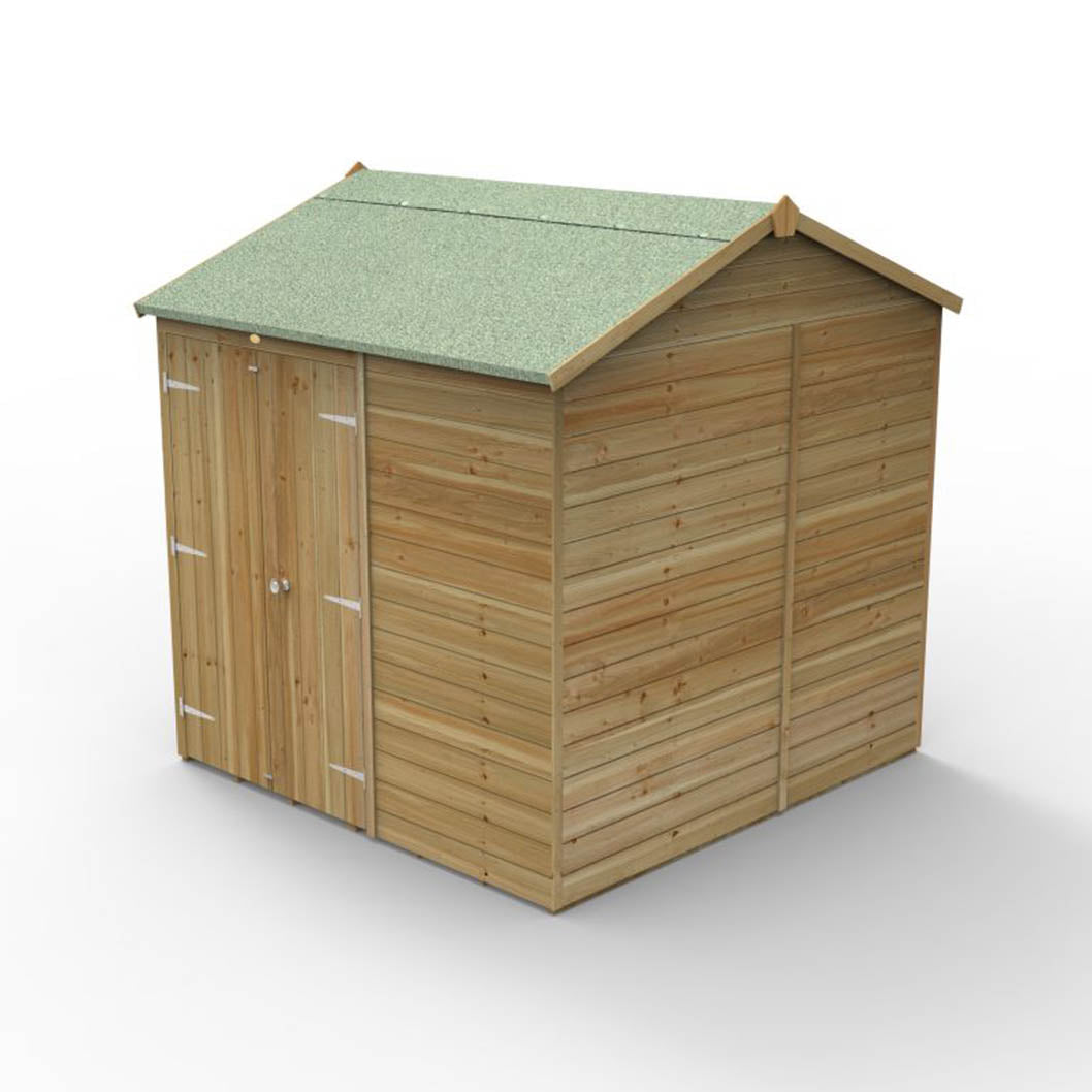 Forest Timberdale 7x7 Reverse Apex Shed - Double Door - No Windows - JJ Building Materials