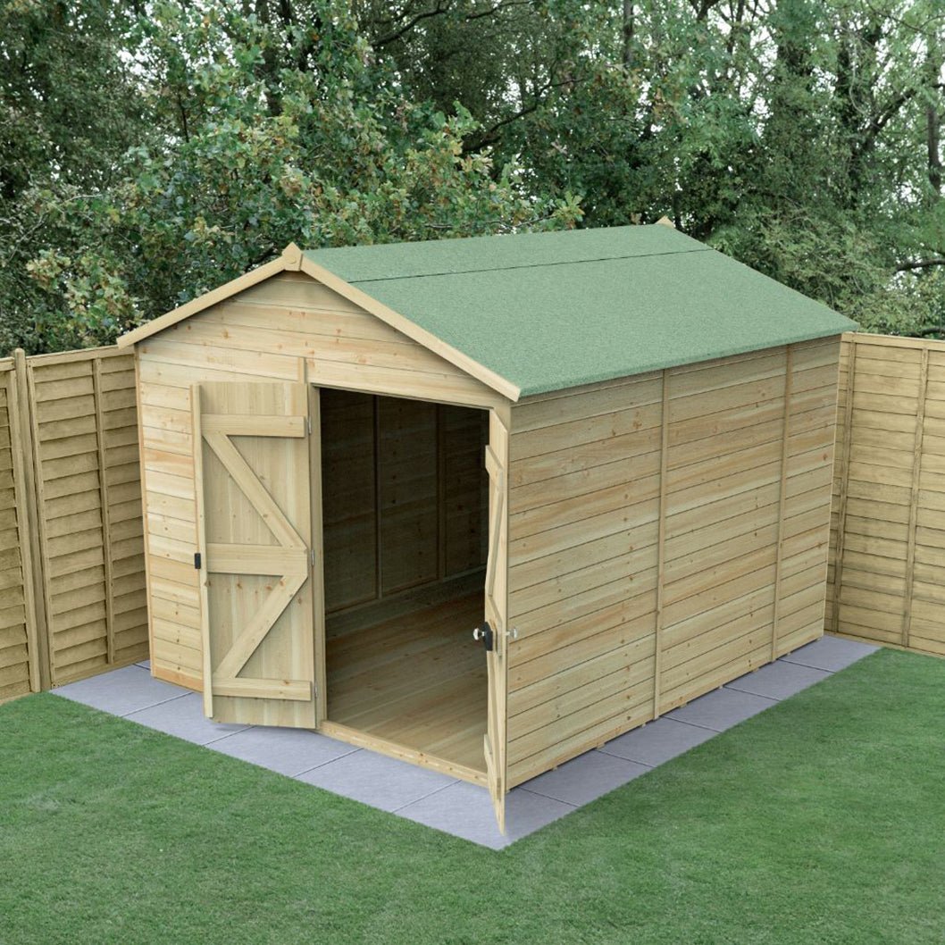 Forest Timberdale 8x10 Apex Shed - Double Door - No Windows - JJ Building Materials