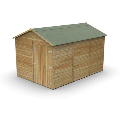 Forest Timberdale 8x12 Apex Shed - Double Door - No Windows - JJ Building Materials