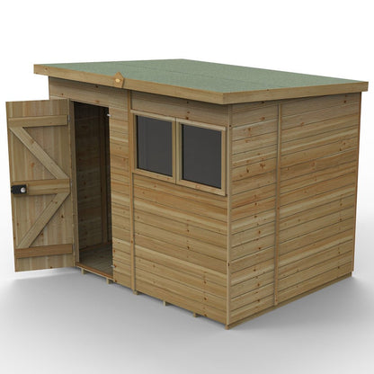 Forest Timberdale 8x6 Pent Shed - 2 Window - 1 Opening - JJ Building Materials