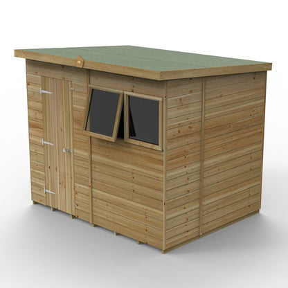 Forest Timberdale 8x6 Pent Shed - 2 Window - 1 Opening - JJ Building Materials