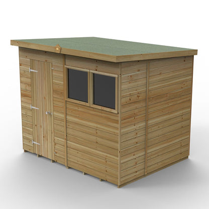 Forest Timberdale 8x6 Pent Shed - 2 Window - 1 Opening - JJ Building Materials