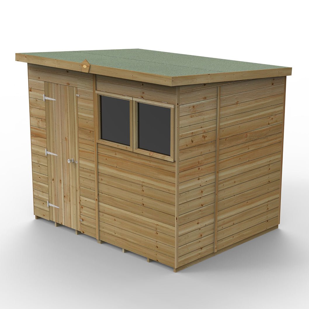 Forest Timberdale 8x6 Pent Shed - 2 Window - 2 Opening - JJ Building Materials