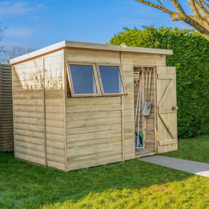 Forest Timberdale 8x6 Pent Shed - 2 Window - 2 Opening - JJ Building Materials