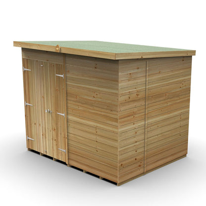 Forest Timberdale 8x6 Pent Shed - Double Door - No Windows - JJ Building Materials