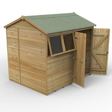 Forest Timberdale 8x6 Reverse Apex Shed - Double Door - 2 Window - 2 Opening - JJ Building Materials
