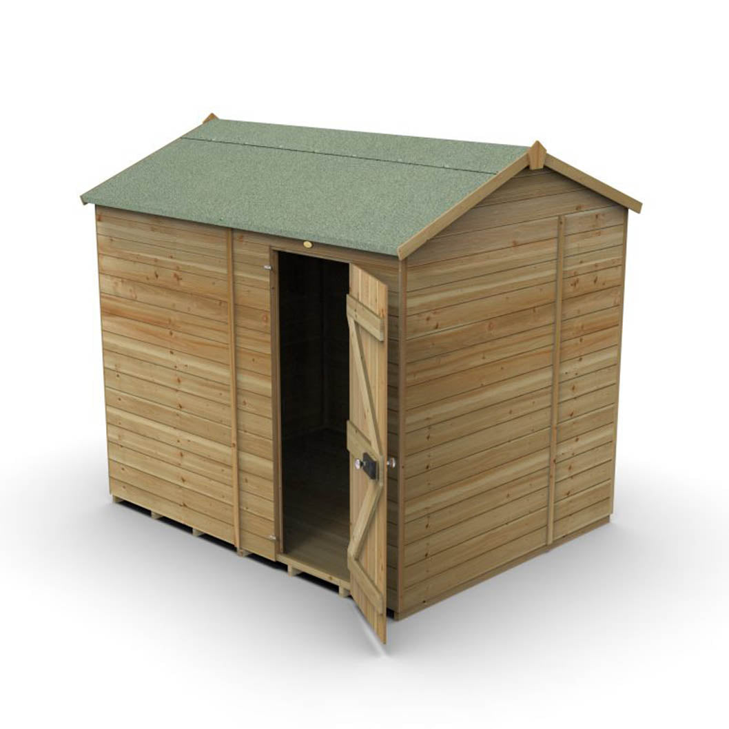 Forest Timberdale 8x6 Reverse Apex Shed - No Windows - JJ Building Materials