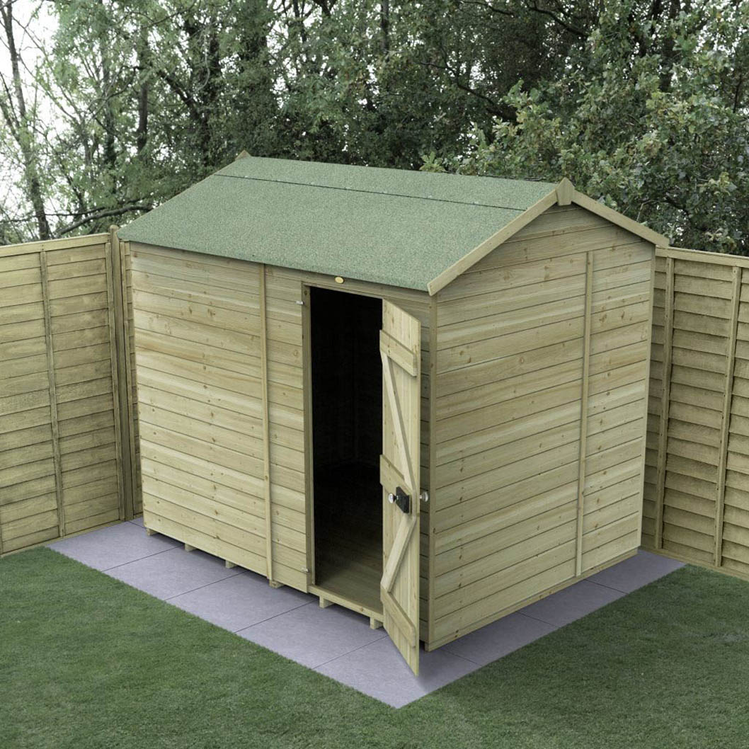 Forest Timberdale 8x6 Reverse Apex Shed - No Windows - JJ Building Materials