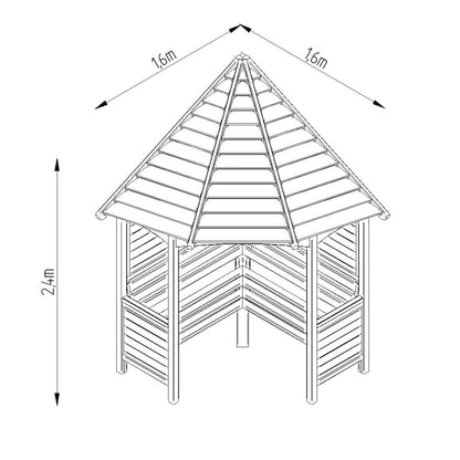 Forest Venetian Corner Arbour - JJ Building Materials