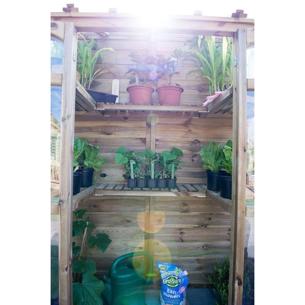Forest Victorian Tall Wall Greenhouse with Auto Vent - JJ Building Materials