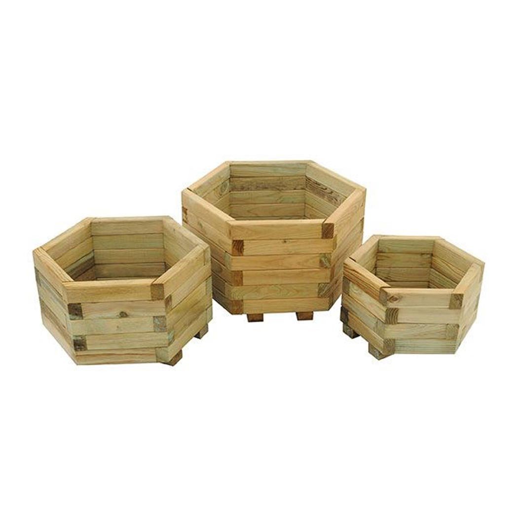 Forest York Hexagonal Planter - Set of 3 - JJ Building Materials