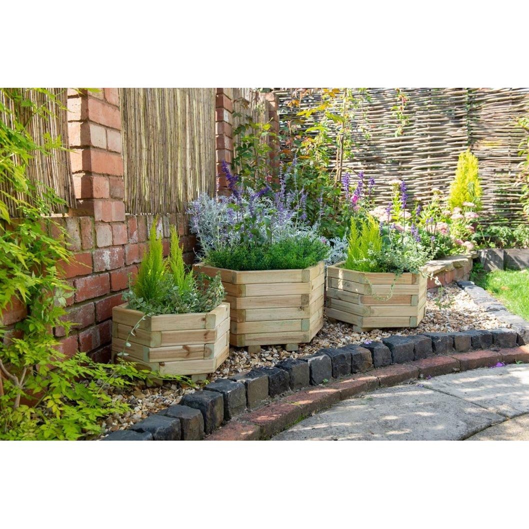 Forest York Hexagonal Planter - Set of 3 - JJ Building Materials