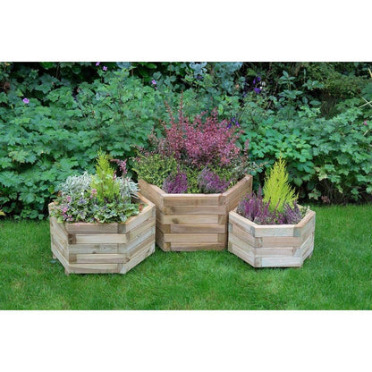 Forest York Hexagonal Planter - Set of 3 - JJ Building Materials