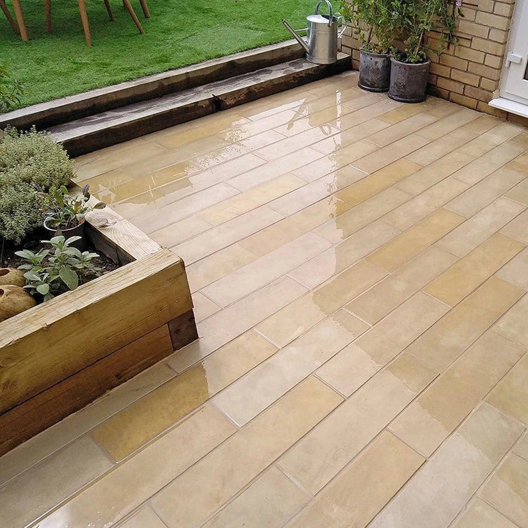 Fossil Sawn 20mm Sandstone Paving - 600×150mm - JJ Building Materials