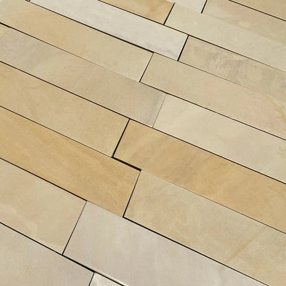 Fossil Sawn 20mm Sandstone Paving - 600×150mm - JJ Building Materials