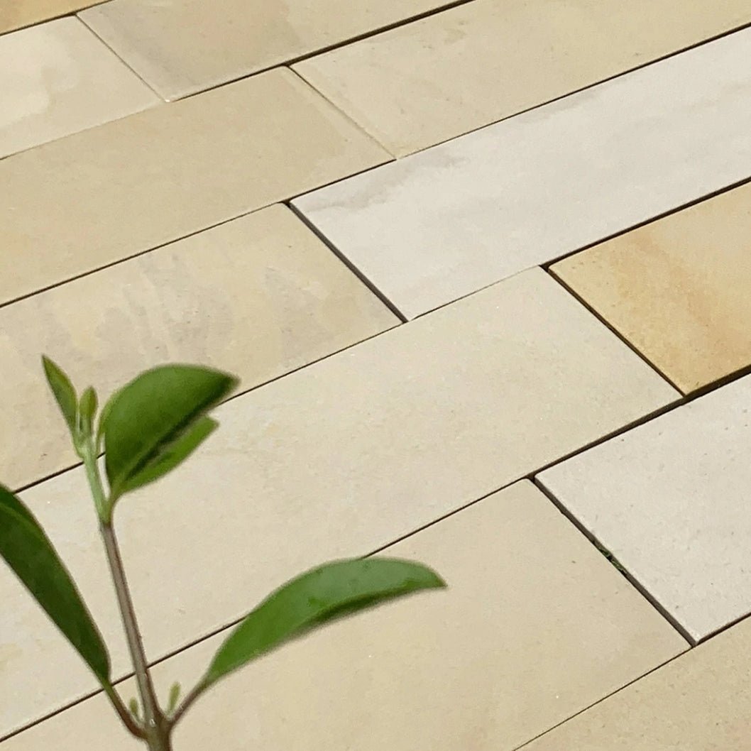 Fossil Sawn 20mm Sandstone Paving - 600×150mm - JJ Building Materials