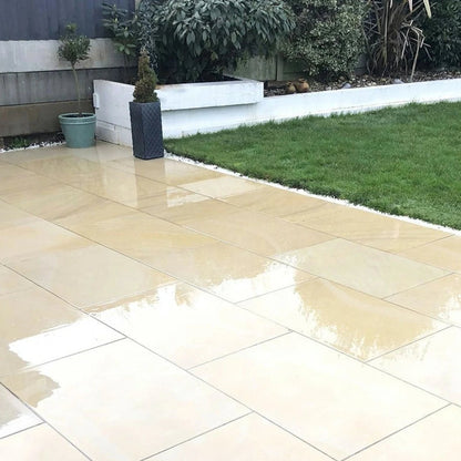 Fossil Sawn 20mm Sandstone Paving Slabs - JJ Building Materials