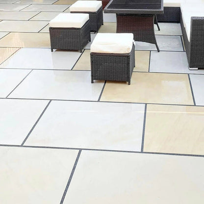 Fossil Sawn 20mm Sandstone Paving Slabs - JJ Building Materials