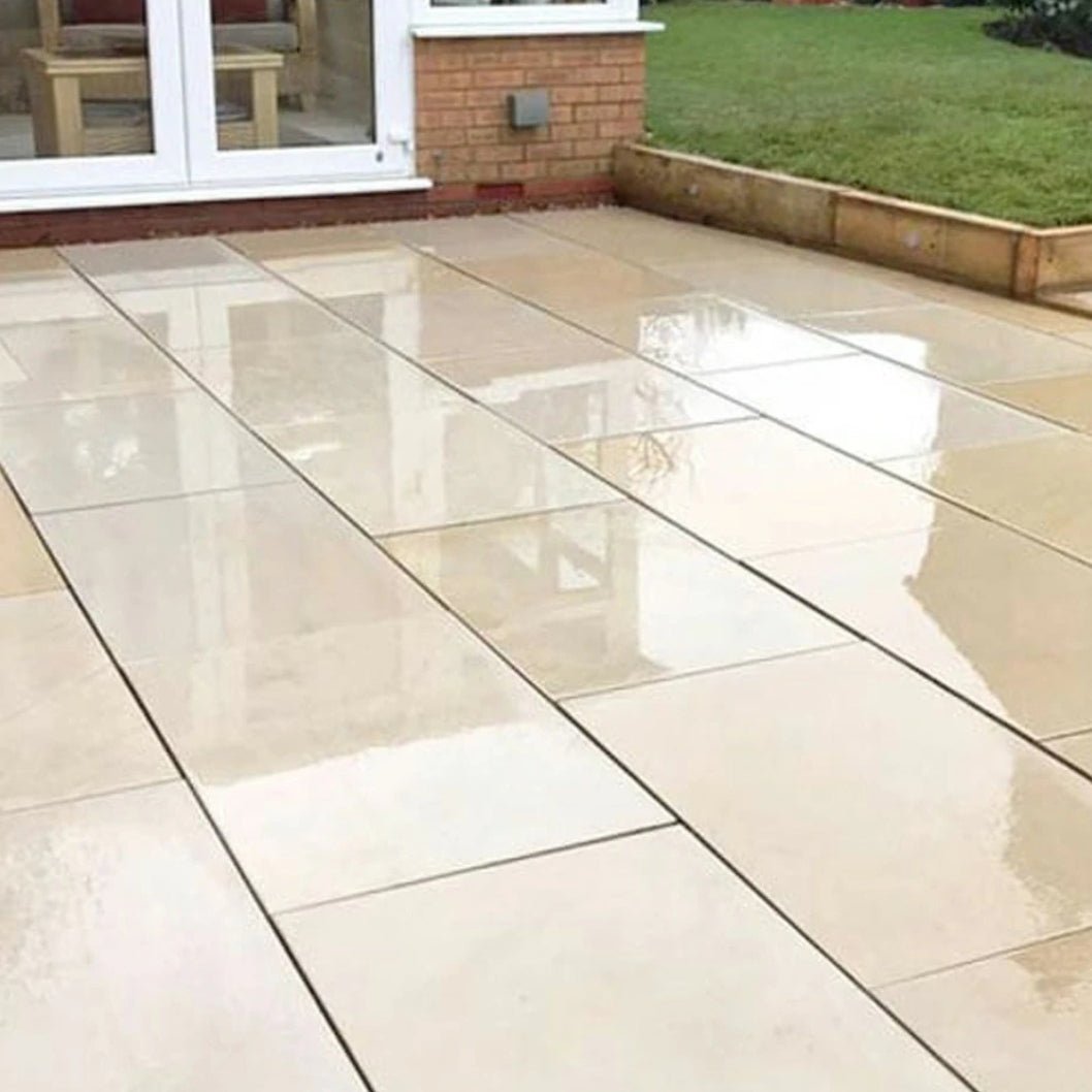 Fossil Sawn 20mm Sandstone Paving Slabs - JJ Building Materials