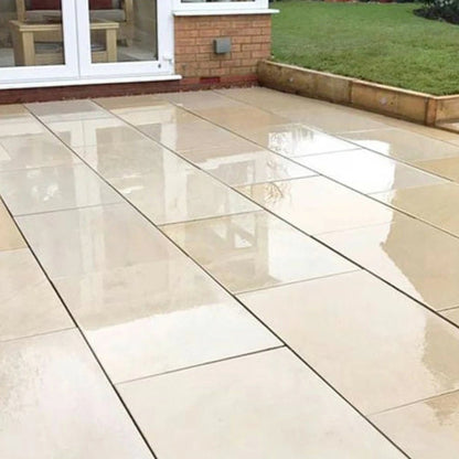 Fossil Sawn 20mm Sandstone Paving Slabs - JJ Building Materials