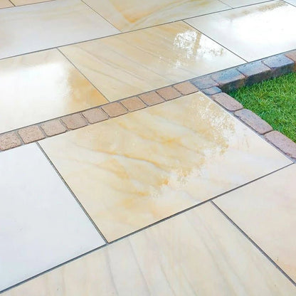 Fossil Sawn 20mm Sandstone Paving Slabs - JJ Building Materials