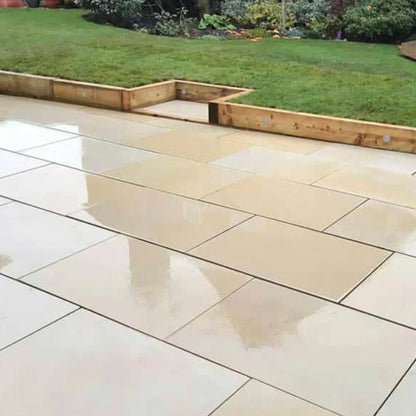 Fossil Sawn 20mm Sandstone Paving Slabs - JJ Building Materials