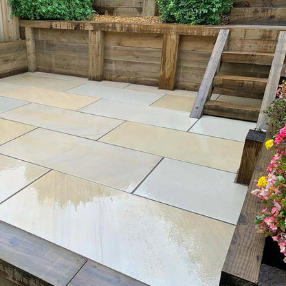 Fossil Sawn 20mm Sandstone Paving Slabs - JJ Building Materials