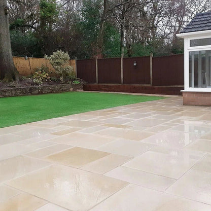 Fossil Sawn 20mm Sandstone Paving Slabs - Patio Kit - JJ Building Materials