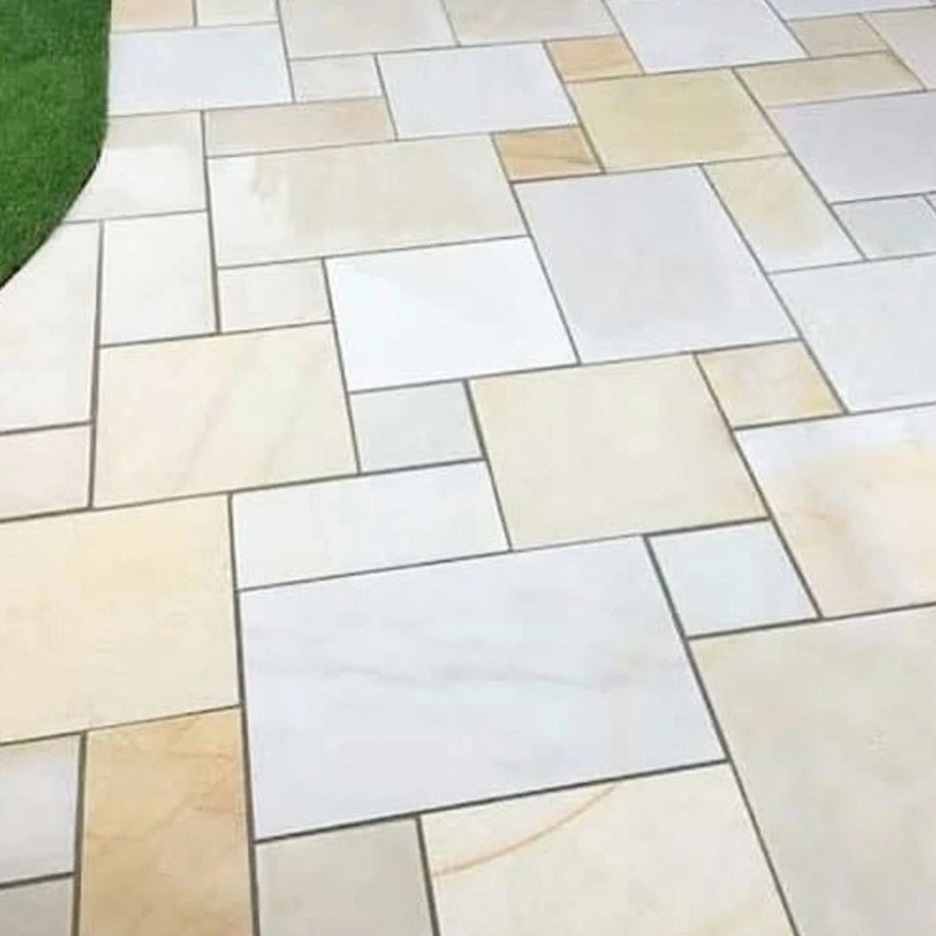 Fossil Sawn 20mm Sandstone Paving Slabs - Patio Kit - JJ Building Materials