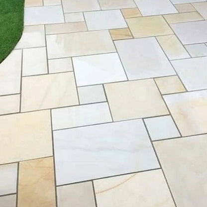 Fossil Sawn 20mm Sandstone Paving Slabs - Patio Kit - JJ Building Materials