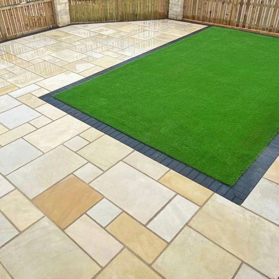 Fossil Sawn 20mm Sandstone Paving Slabs - Patio Kit - JJ Building Materials