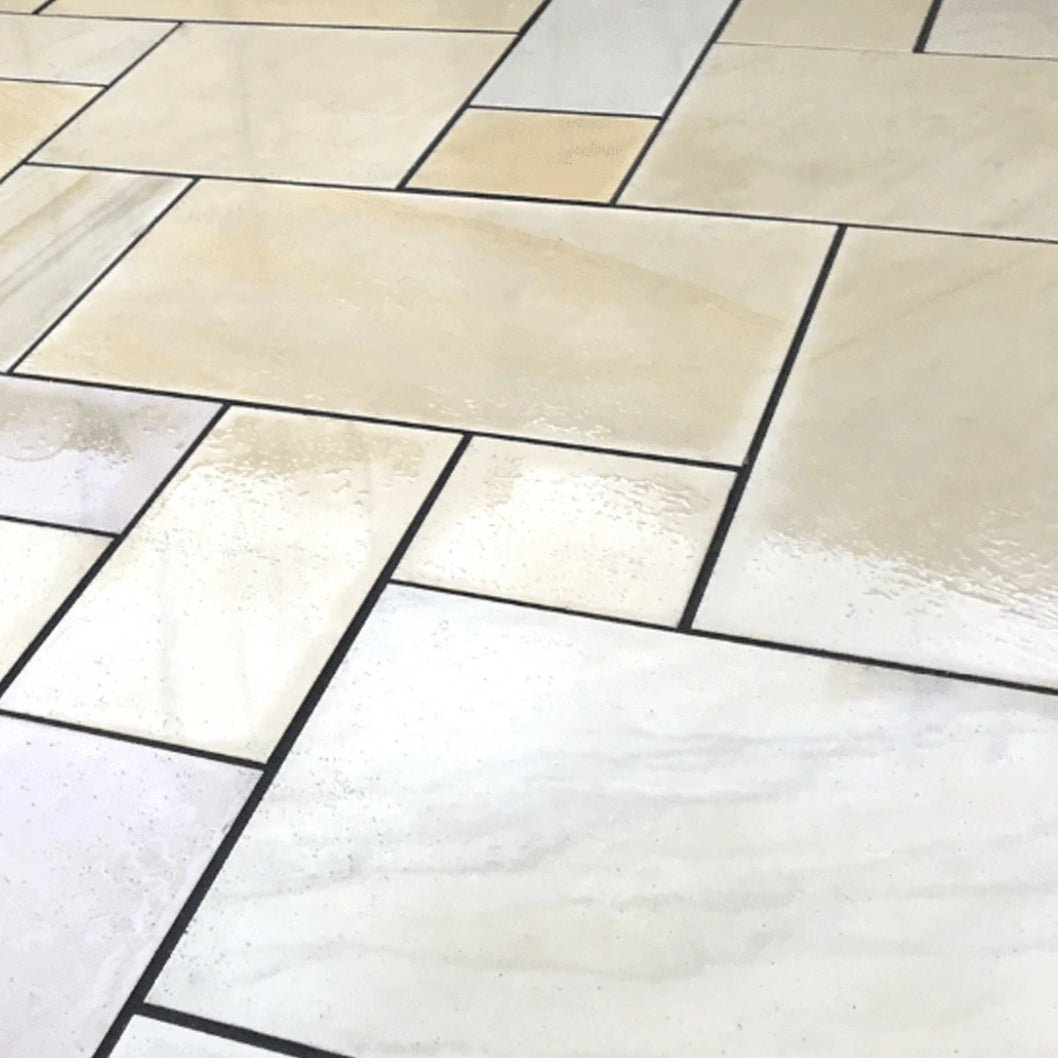 Fossil Sawn 20mm Sandstone Paving Slabs - Patio Kit - JJ Building Materials