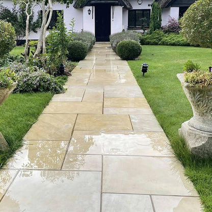 Fossil Sawn 20mm Sandstone Paving Slabs - Patio Kit - JJ Building Materials